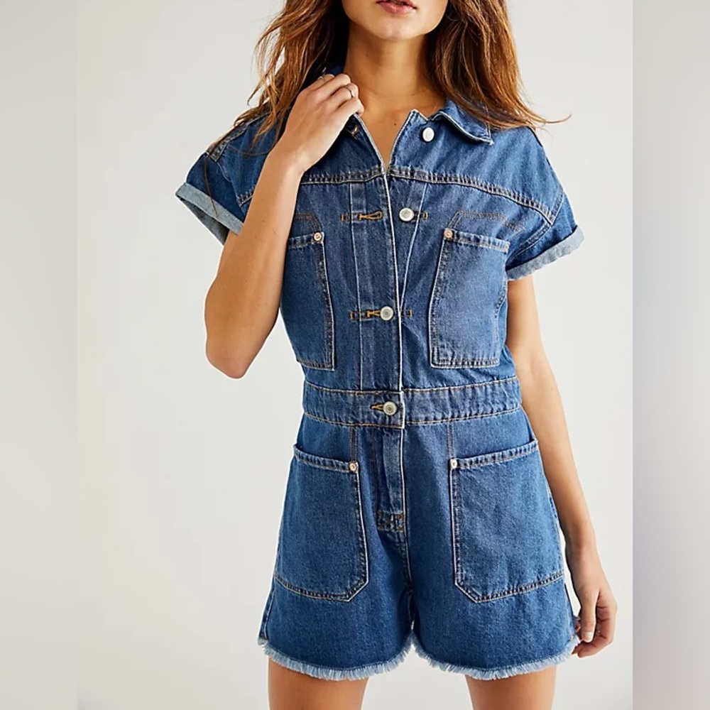 NWT Free People Work Hard Play Harder Romper | Sz: S | Sold Out Everywhere